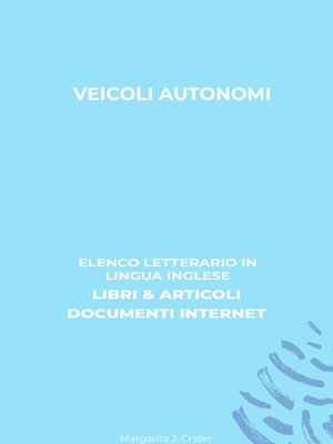 cover image of Veicoli Autonomi